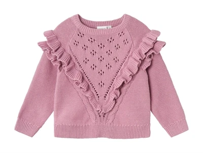 Name It mauve orchid pullover striktrøje
