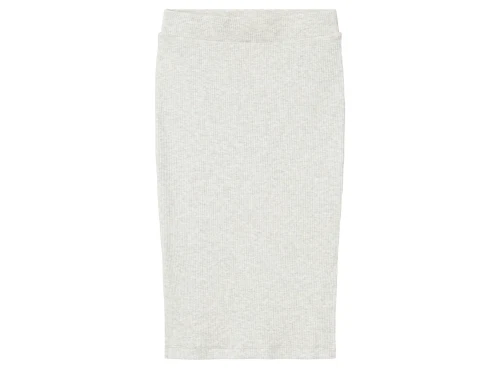 Name It light grey melange long rib nederdel