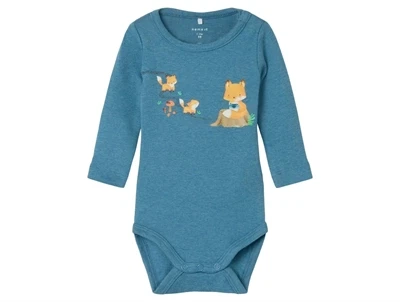 Name It coronet blue melange ræveprint bodyName It coronet blue melange ræveprint body