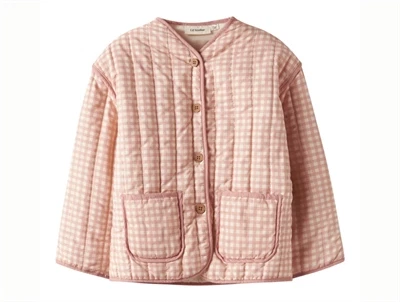 Lil\' Atelier quiltet jakke cameo rose med knaplukning og lommer foran