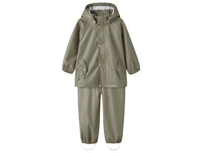 Lil' Atelier regnsæt twill stripe med striber