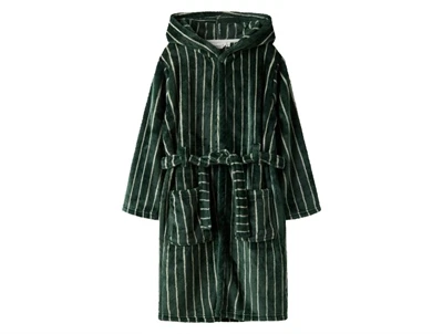 Name It badekåbe Bistro Green forfra med hætte og lommer