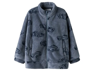 Name It teddy cardigan i flint stone med bilprint