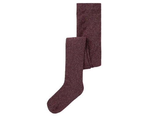 Name It strømpebukser i burgundy med glitter