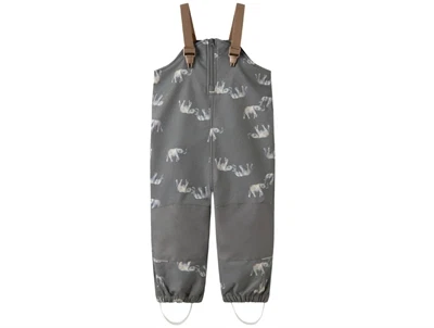 Name It softshellbukser quiet shade elephant med seler