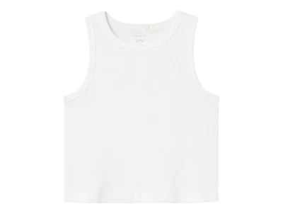 Name It top hvid rib cropped uden ærmer