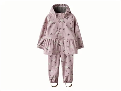 Name It regnsæt i rosa nuance med svaneprint