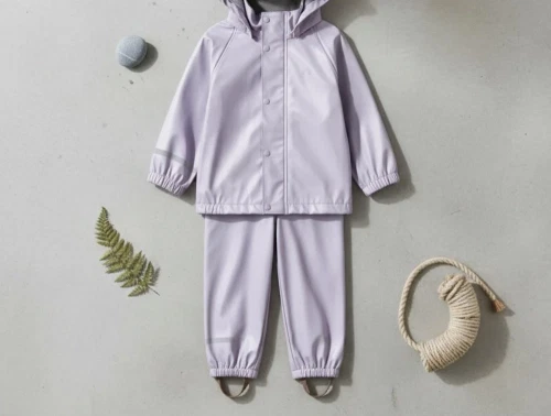 Name It regnsæt misty lilac metallic med reflekser og aftagelig hætte