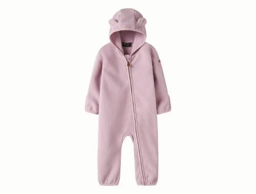 Name It fleece køredragt i rosa nuance med hætte og ører