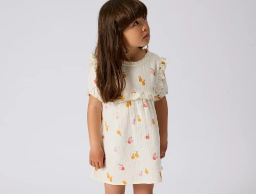 Name It buttercream frugtprint kjole