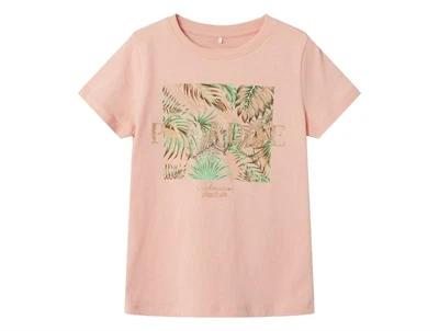 Name It peach bud paradise glitter t-shirt
