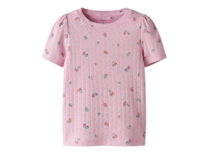 Name It T-shirt i sweet dreams med frugtprint og puffærmer