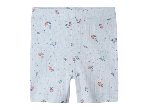 Name It shorts i xenon blue med frugtprint og elastik i taljen