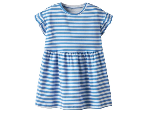 Name It kjole marina med flæser og striber