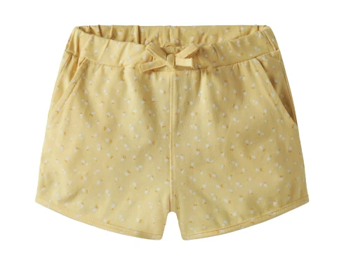 Name It shorts golden haze med print og justerbar talje
