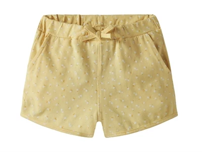 Name It shorts golden haze med print og justerbar talje