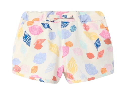 Name It shorts sea salt med muslingeskal-print og justerbar talje