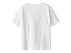 name it t-shirt i hvid med stort rygprint af bjørn med solbriller