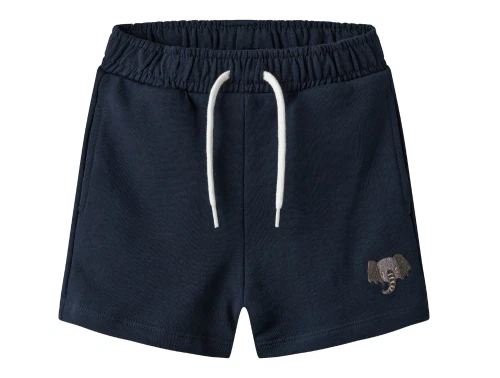 Name It shorts dark sapphire med elefantbroderi