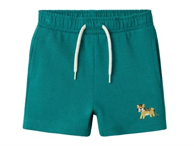 Name It shorts deep jungle med tigerbroderi