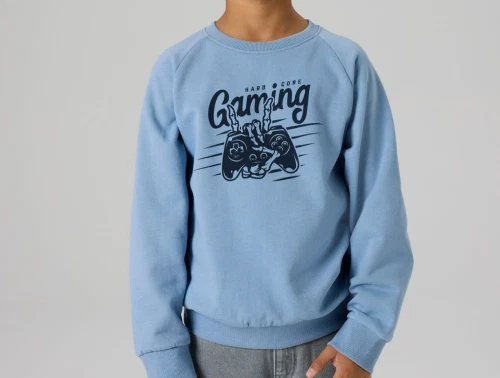 Name It sweatshirt i lyseblå nuance med gaming print