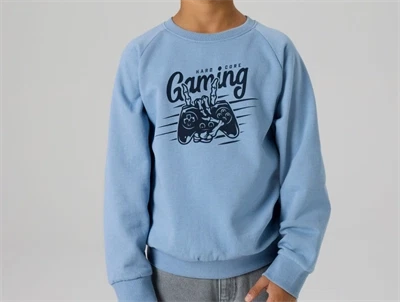 Name It sweatshirt i lyseblå nuance med gaming print