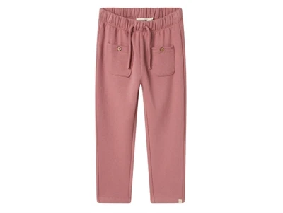 Lil' Atelier bukser i nostalgia rose med knap og lommer