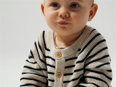 Name It cardigan peyote melange med striber