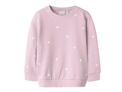 Name It sweatshirt corsage med hjerteprint