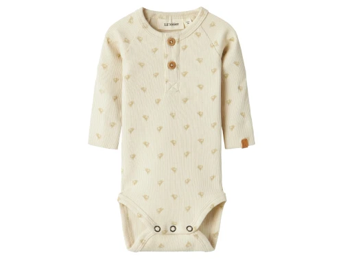 Lil\' Atelier body i turtledove med print og knapper foran