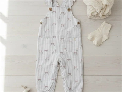 Lil Atelier coconut milk sløjfe overall