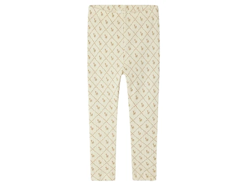 Lil\' Atelier leggings turtledove med vintage blomsterprint