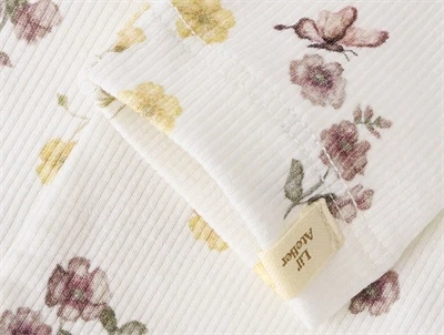Lil\' Atelier leggings coconut milk med blomster og flæser