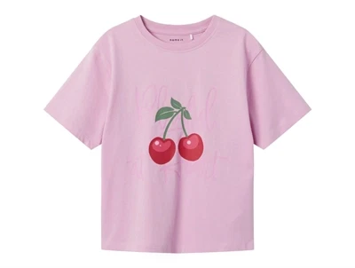 Name It pastel lavender kirsebær t-shirt