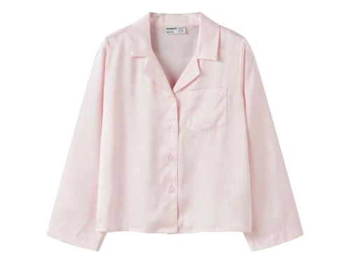 pyjamasskjorte fra Name It i lyserød med små sløjfer