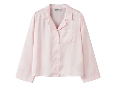 pyjamasskjorte fra Name It i lyserød med små sløjfer