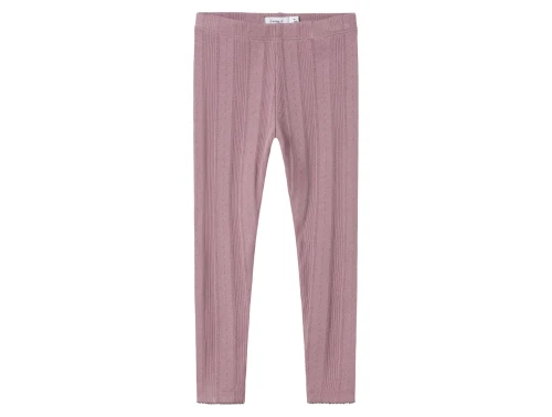 Leggings i rosa nuance (elderberry) med hulmønster fra Name It