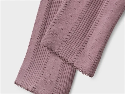 Leggings i rosa nuance (elderberry) med hulmønster fra Name It