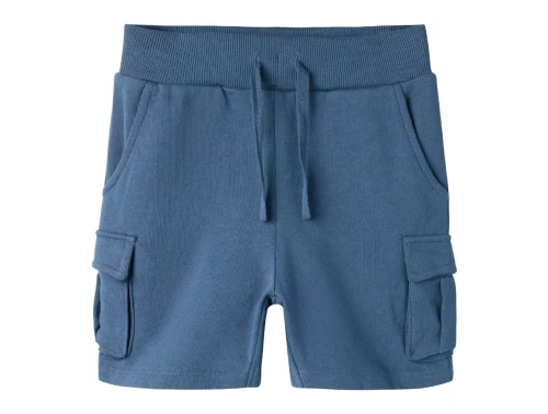 Name It sweatshorts blå med cargolommer til børn