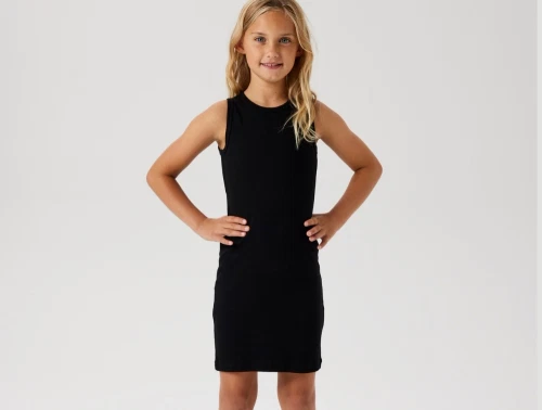 Name It kjole i sort rib til børn