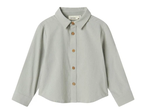 Skjorte fra Lil\' Atelier i mirage gray med træknapper