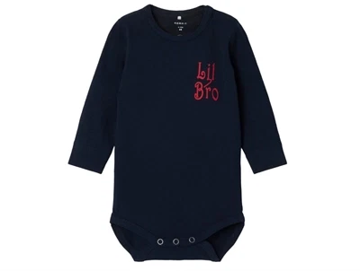 Name It body navy blazer med Lil Bro print