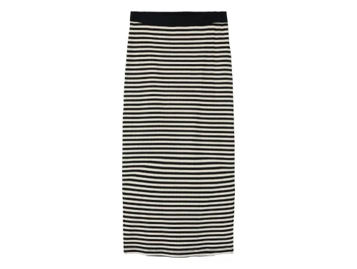 Name It black stribet long slim nederdel