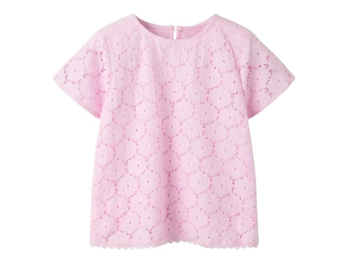 Name It top lyserød med broderie anglaise