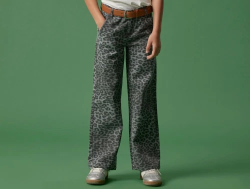 Name It bukser night owl grey leopard med brede ben