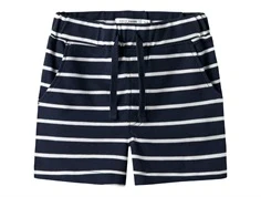 navy shorts fra name it med hvide striber og bindesnor