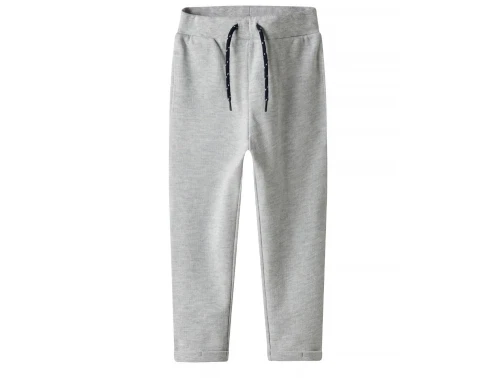 Name It bukser light grey melange med opsmøg og bindesnor