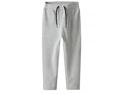 Name It bukser light grey melange med opsmøg og bindesnor