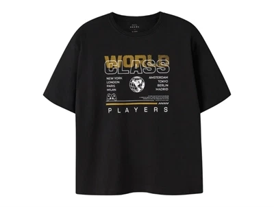 Name It t-shirt i sort nuance med world class print