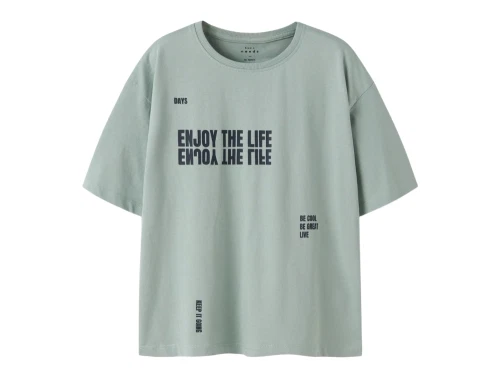 Name It t-shirt i grøn nuance med tekstprint